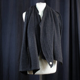 Wide Lambswool Shawl - Charcoal