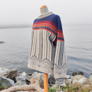 Vinterlöv Lambswool Jumper - oats / light blue