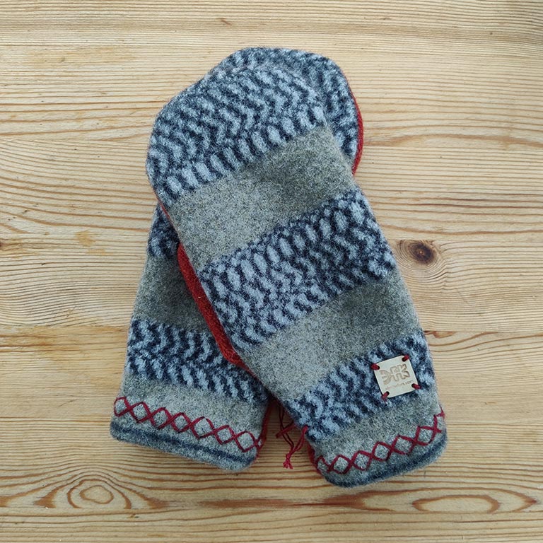 Felted Wool Mittens No. 34 - Image 5