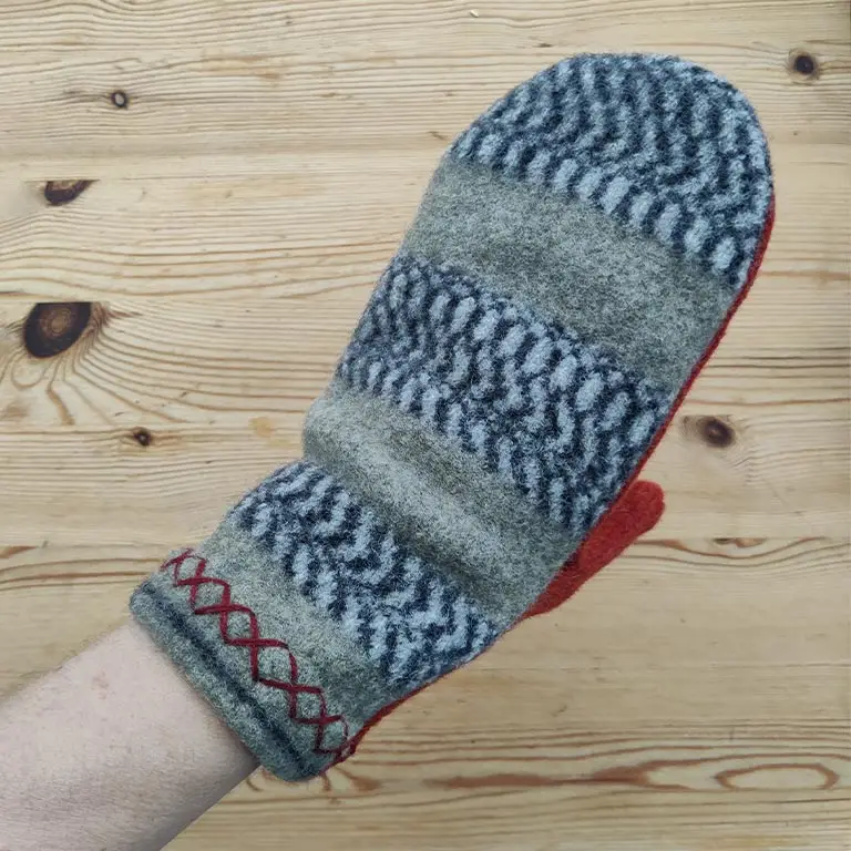 Felted Wool Mittens No. 34