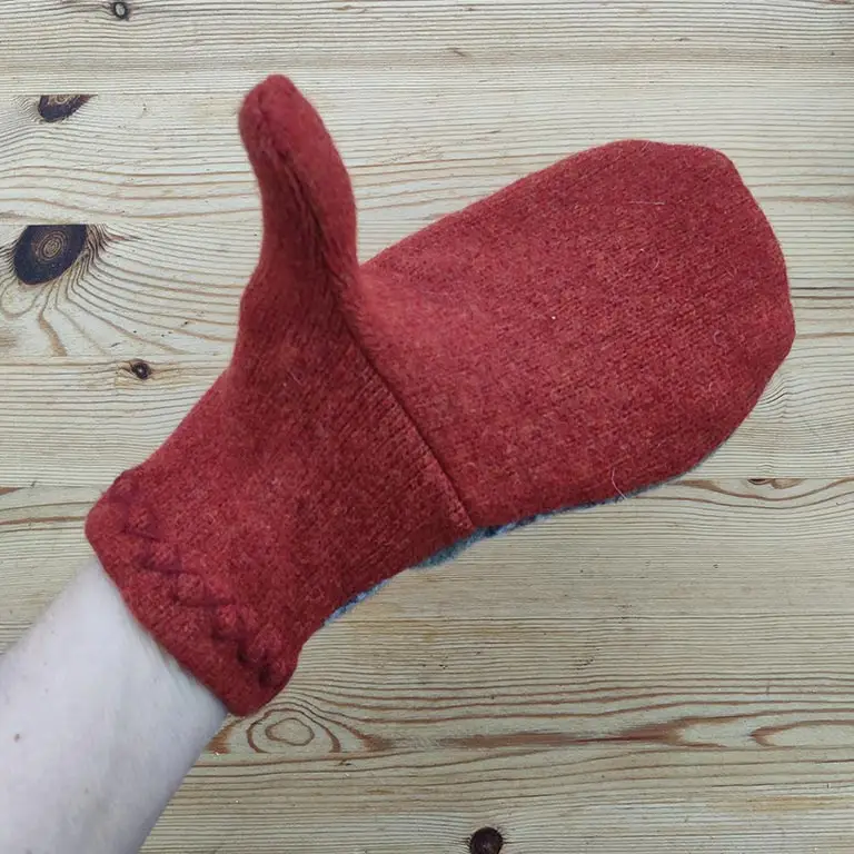 Felted Wool Mittens No. 34 - Image 2