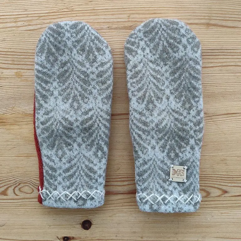 Felted Wool Mittens No. 32 - Image 4