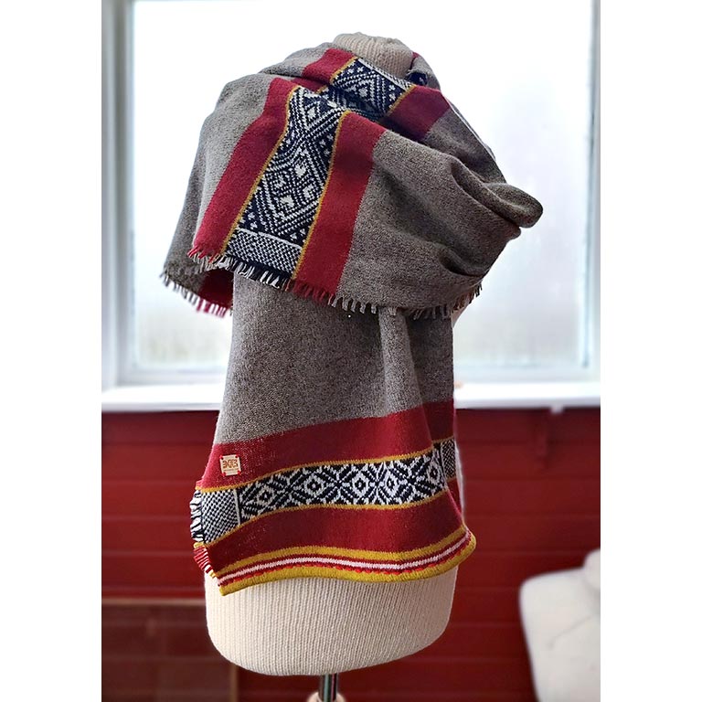 Skåne Lambswool Shawl - Mossy grey