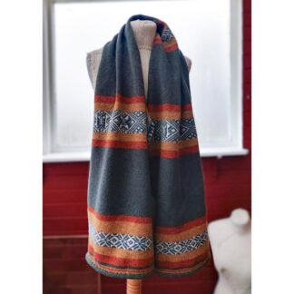 Skåne Lambswool Shawl - Melange teal