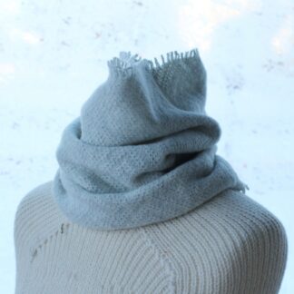 Zigzag Tube Scarf - Melange Light Grey