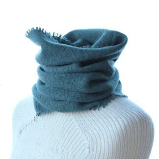 Zigzag Tube Scarf - Melange Teal