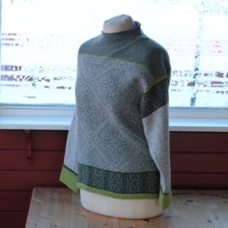 Ask Jumper - Light Grey / Bright Green
